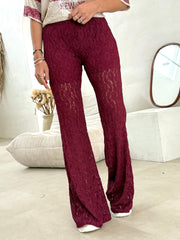 La pantalon Enissa bordeaux - Gualap