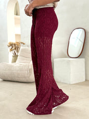 La pantalon Enissa bordeaux - Gualap
