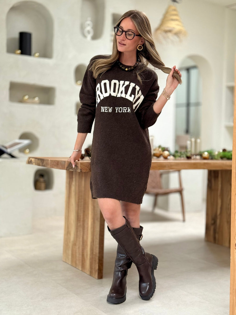 La robe Serena marron - Gualap