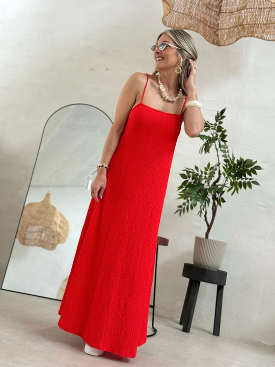 La robe Stella rouge - Gualap