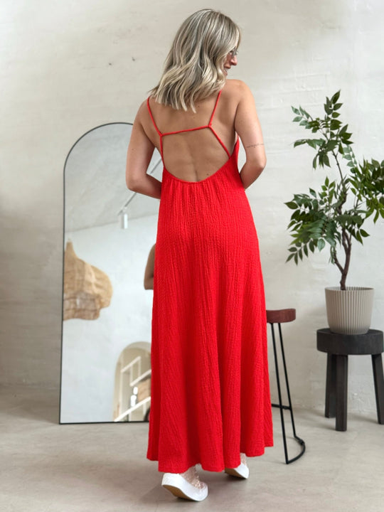 La robe Stella rouge - Gualap
