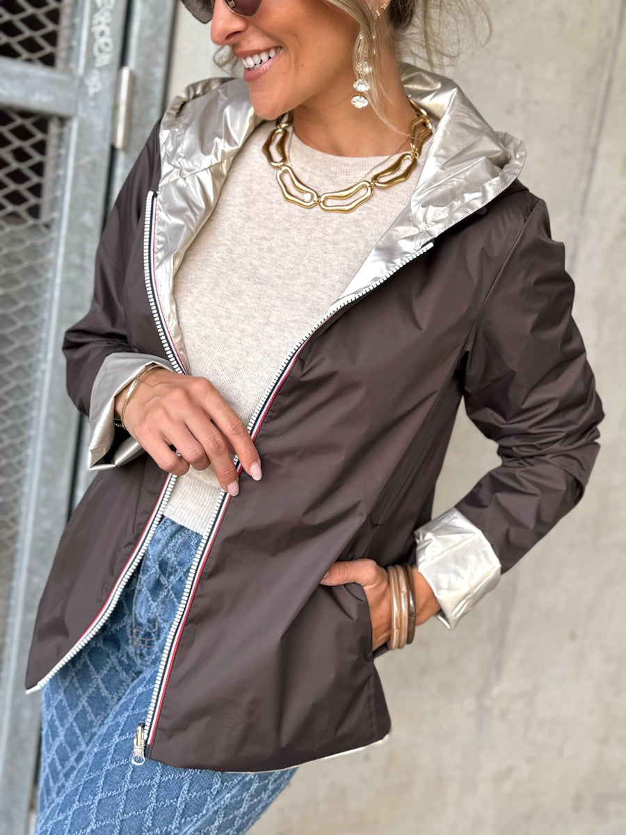 La veste Daphne réversible marron - Gualap