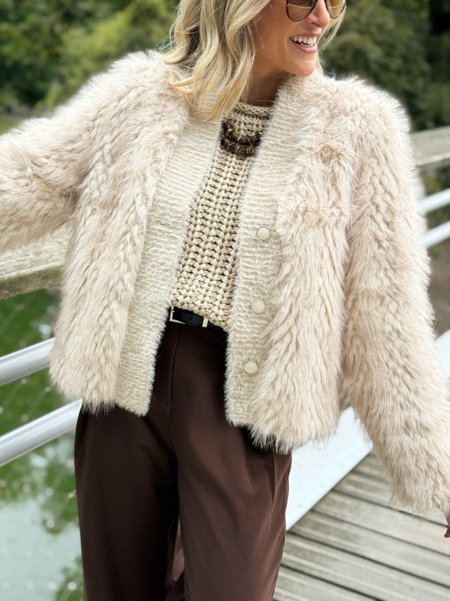 La veste Irina beige - Gualap