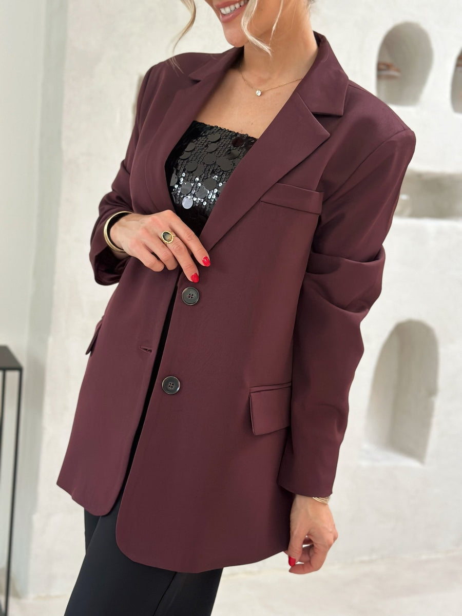 Le blazer Athena bordeaux - Gualap