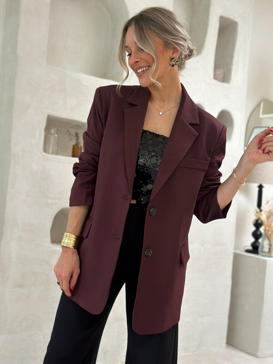 Le blazer Athena bordeaux - Gualap