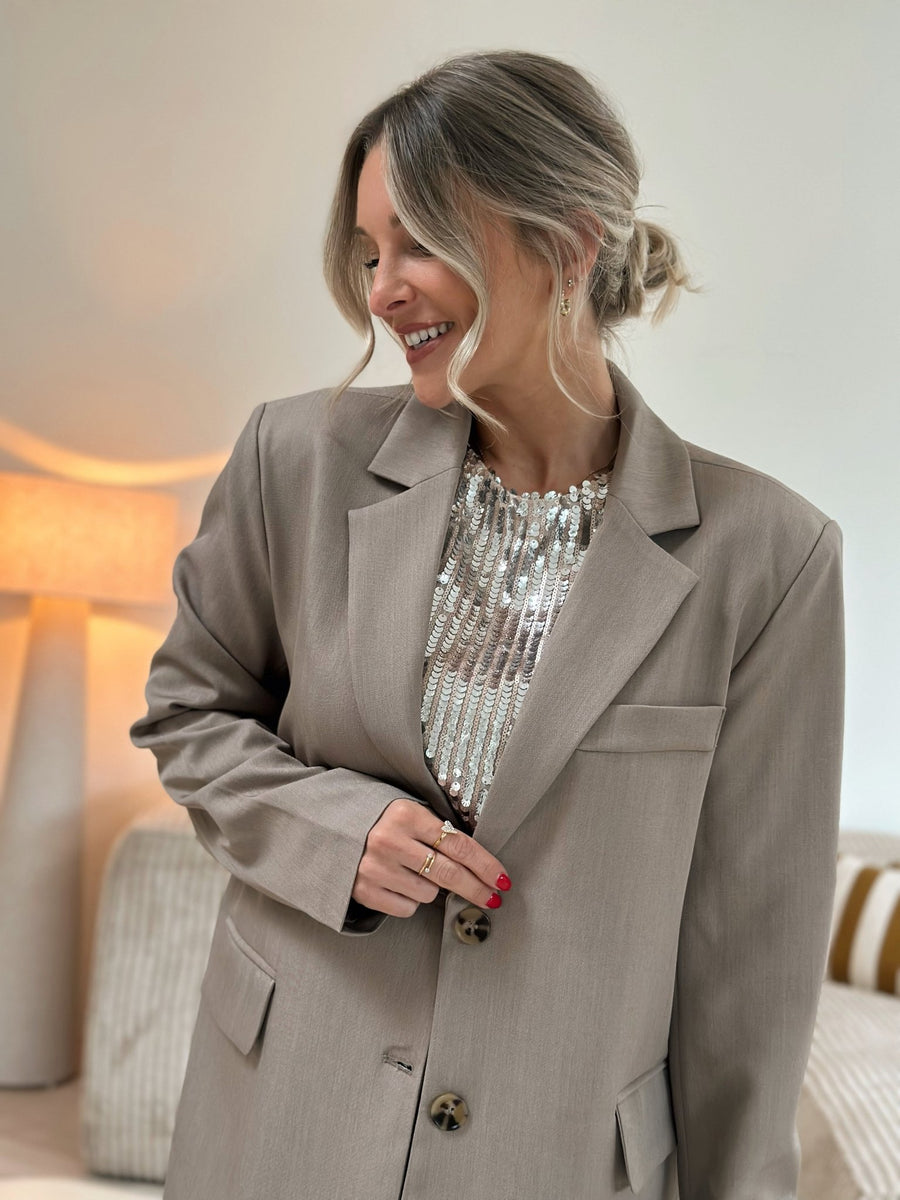 Le blazer Athena taupe - Gualap