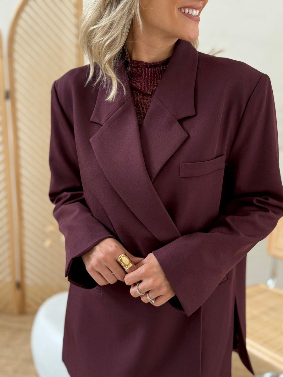 Le blazer Lesley bordeaux - Gualap
