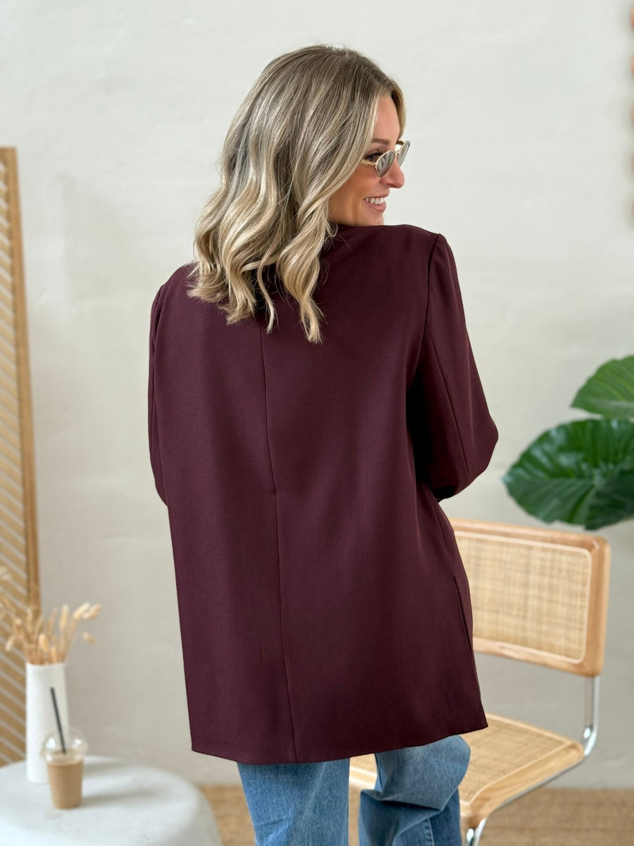 Le blazer Lesley bordeaux - Gualap