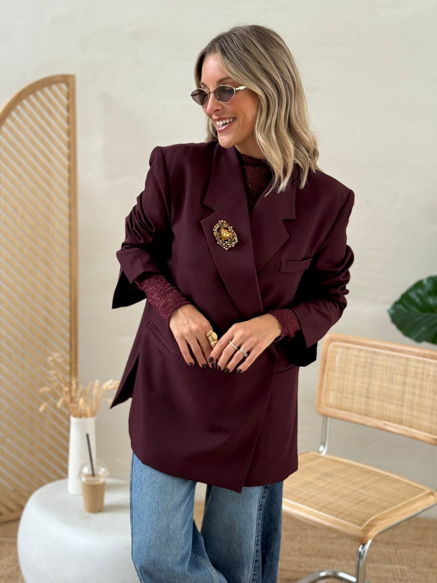 Le blazer Lesley bordeaux - Gualap