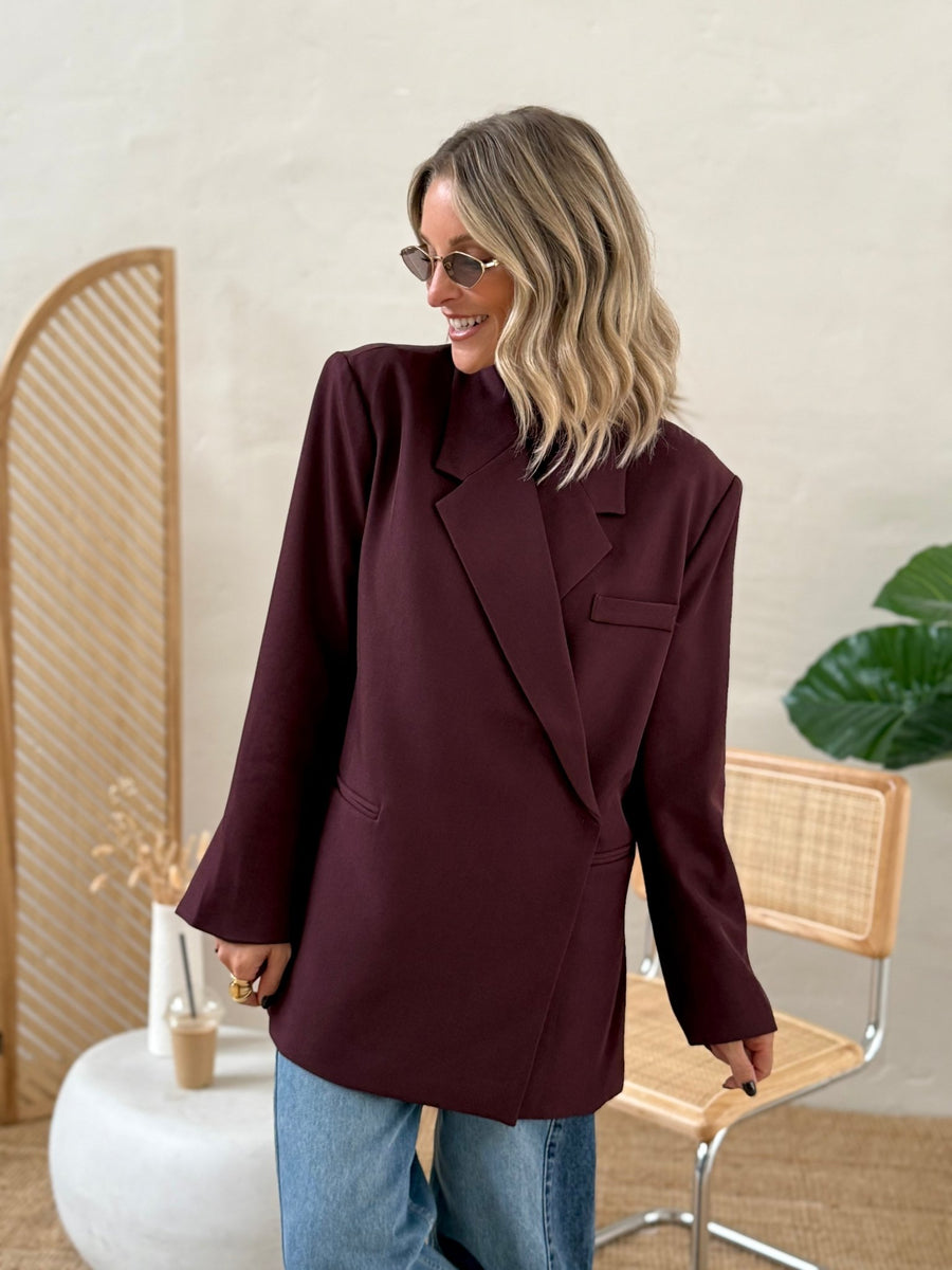 Le blazer Lesley bordeaux - Gualap