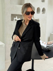 Le blazer Mallaury noir - Gualap