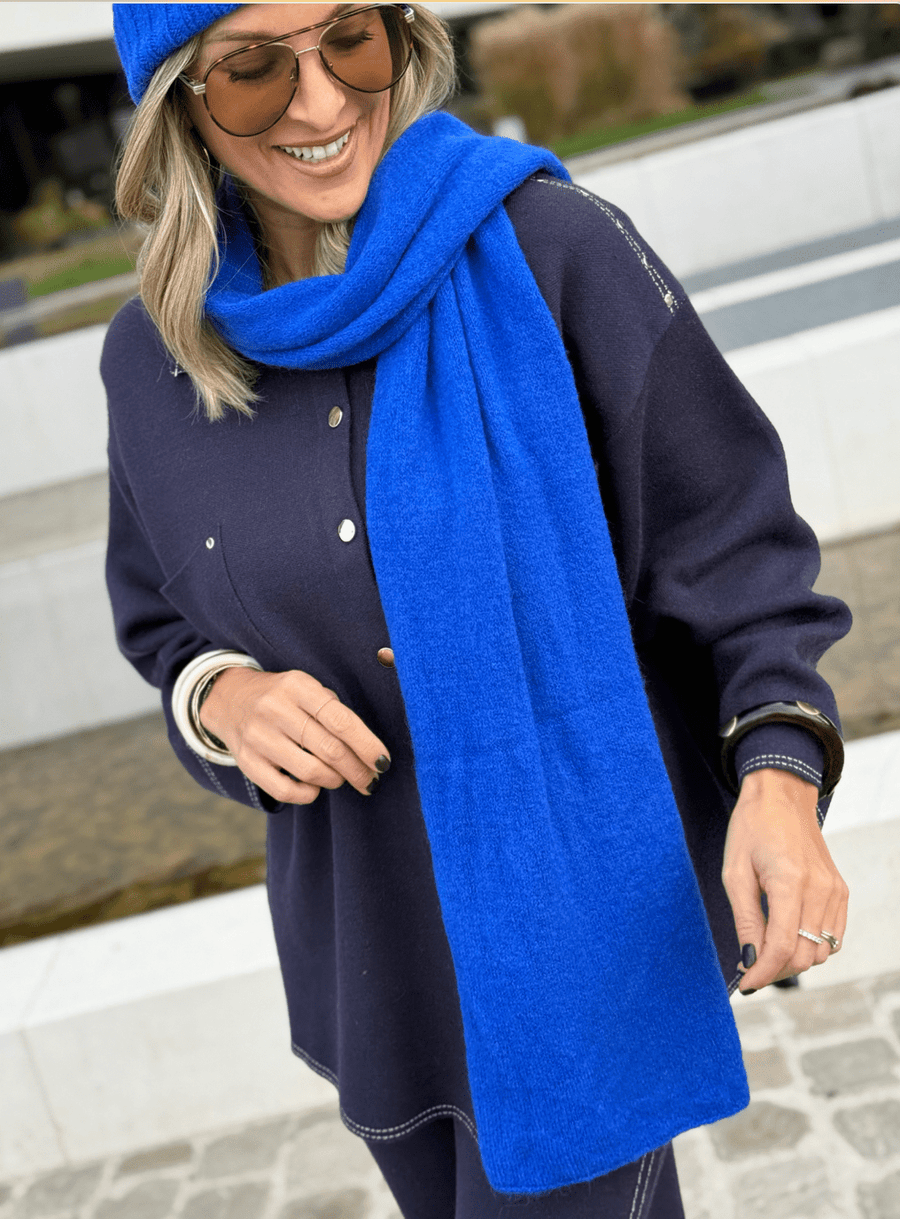Le bonnet et l’echarpe Rachel bleu roi - Gualap