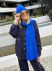 Le bonnet et l’echarpe Rachel bleu roi - Gualap