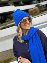 Le bonnet et l’echarpe Rachel bleu roi - Gualap