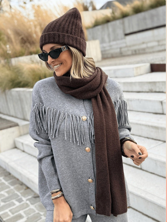 Le bonnet et l’echarpe Rachel marron - Gualap