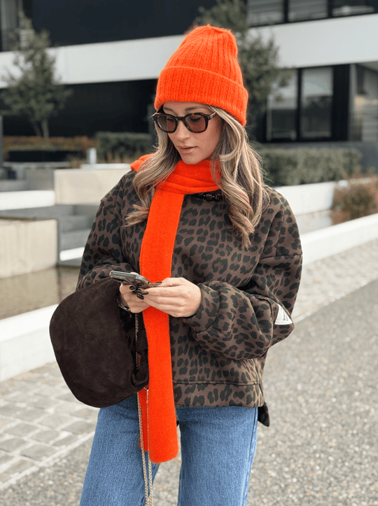 Le bonnet et l’echarpe Rachel orange - Gualap