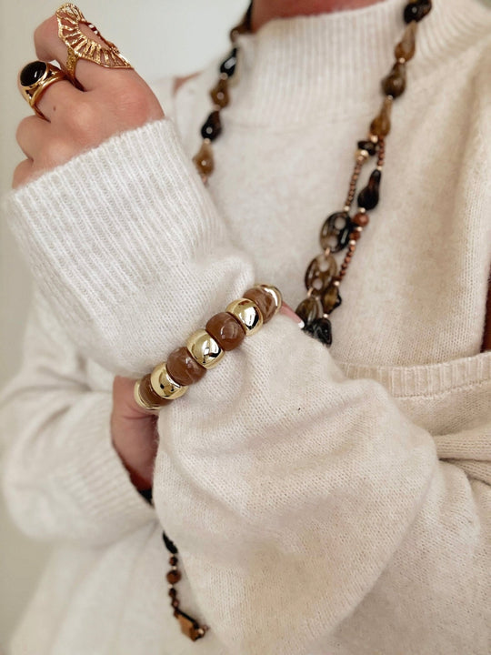 Le bracelet Olympe beige - Gualap