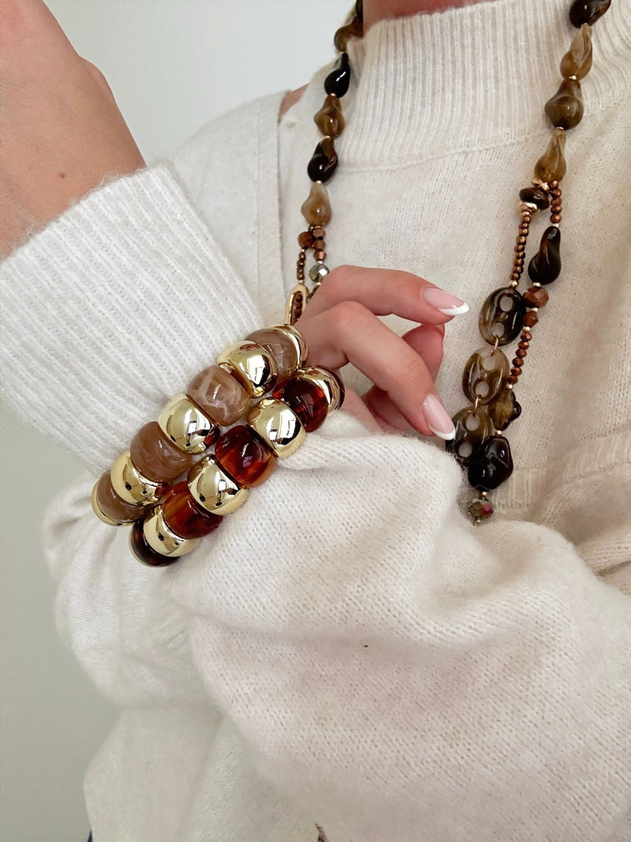 Le bracelet Olympe marron - Gualap