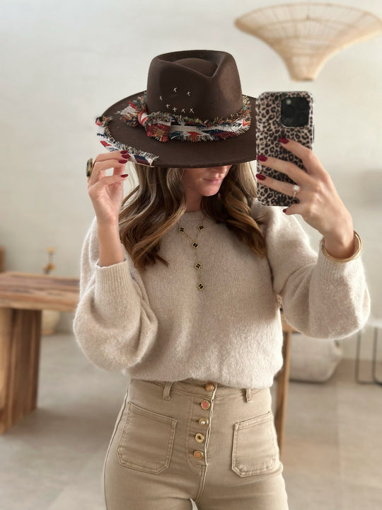 Le chapeau Tassiana marron - Gualap