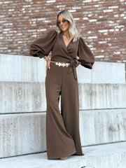Le chemisier Farah marron - Gualap
