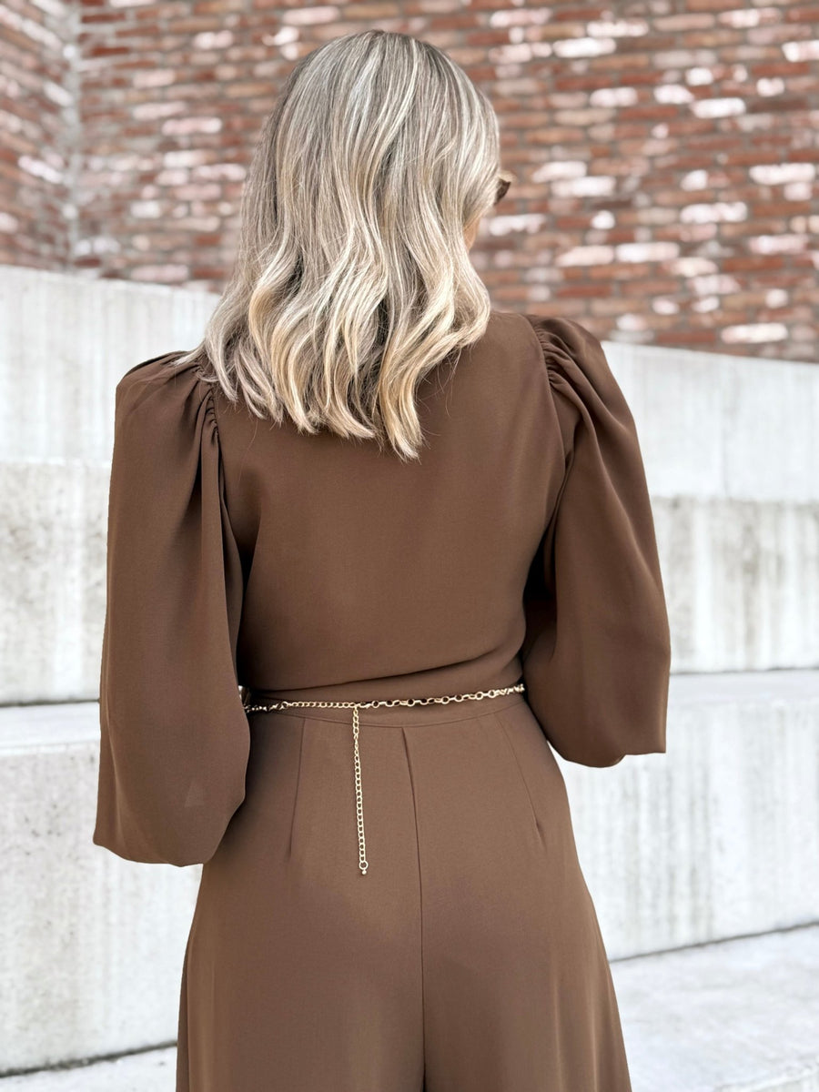 Le chemisier Farah marron - Gualap