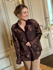 Le chemisier Vanina brun - Gualap