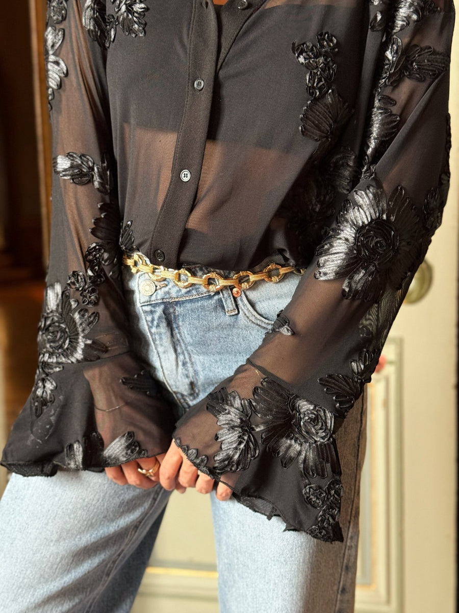 Le chemisier Vanina noir - Gualap