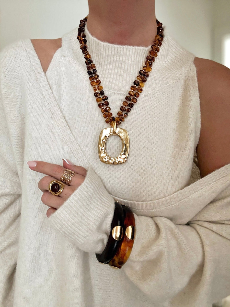 Le collier Caterina brun - Gualap