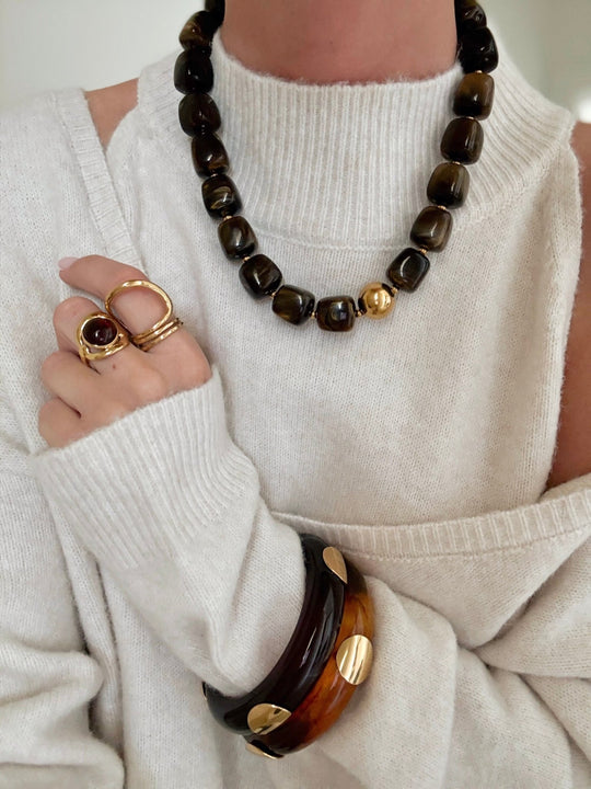 Le collier Yveline brun - Gualap