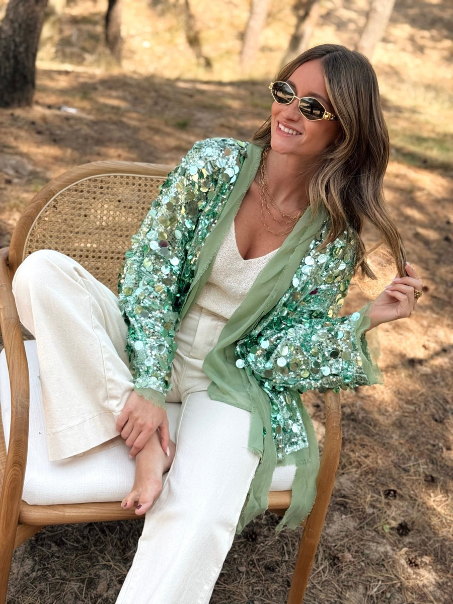 Le gilet Anita vert - Gualap
