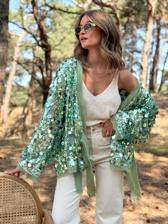Le gilet Anita vert - Gualap