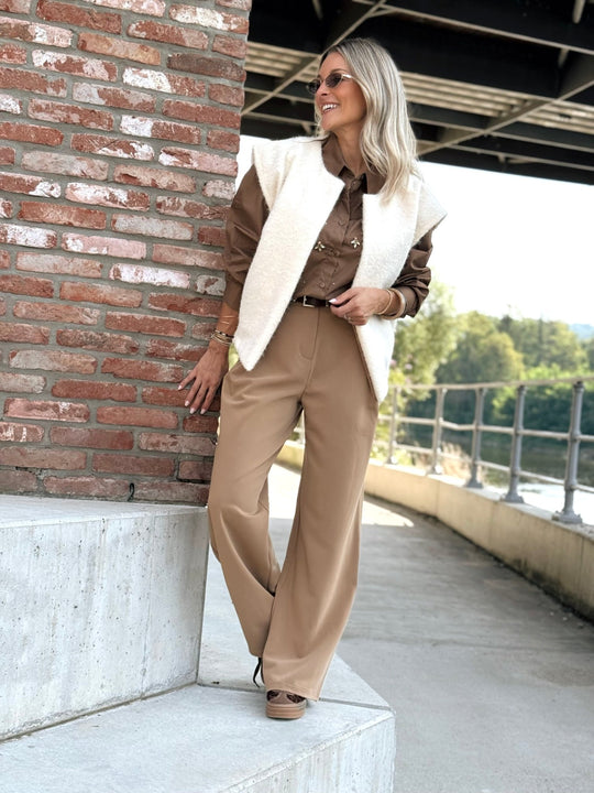 Le gilet sans manche clara blanc casse - Gualap
