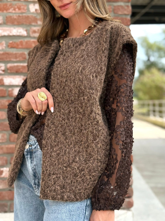 Le gilet sans manche clara marron - Gualap