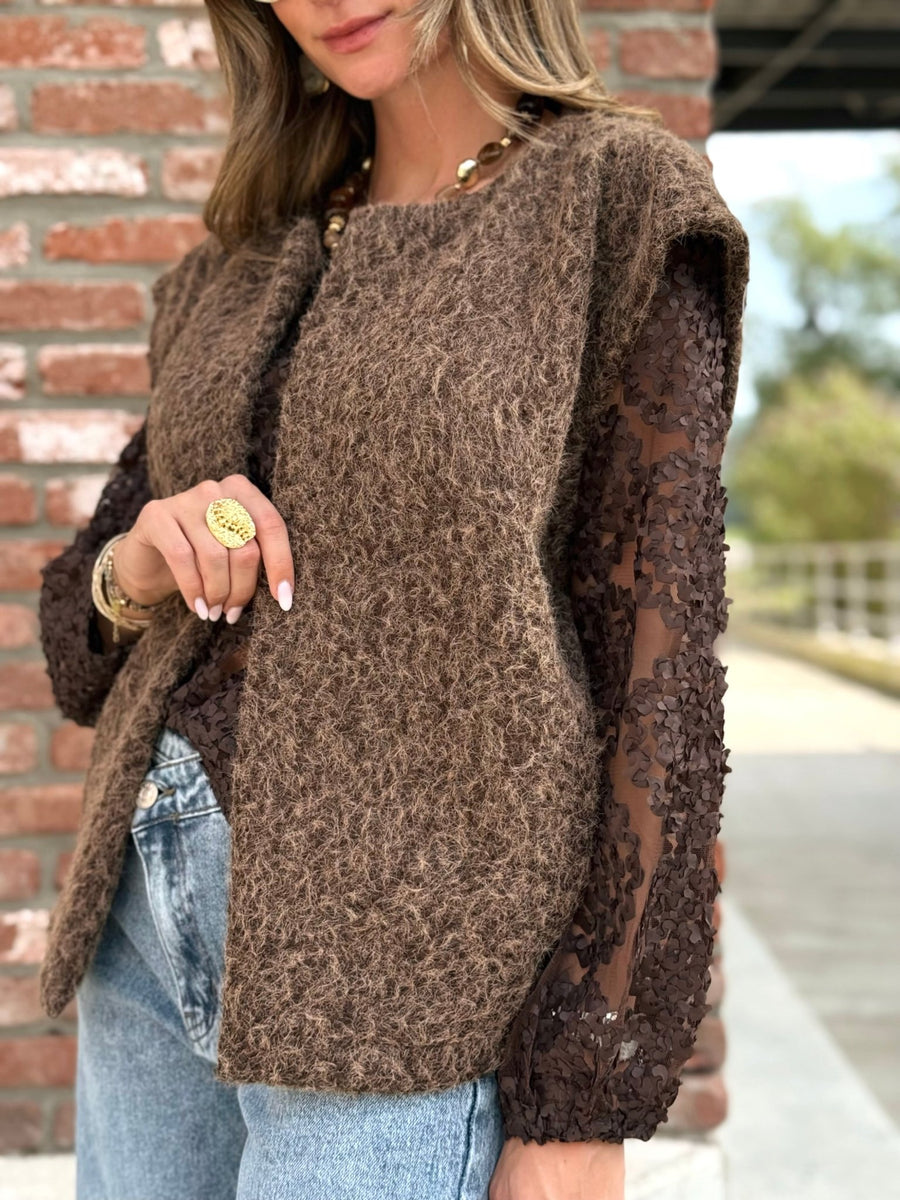 Le gilet sans manche clara marron - Gualap