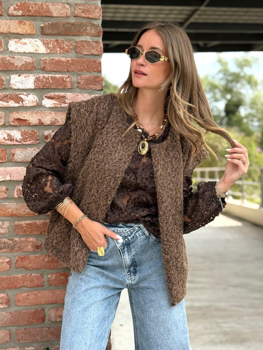 Le gilet sans manche clara marron - Gualap