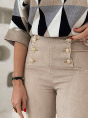 Le jeans Calista beige - Gualap