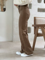 Le jeans Calista taupe - Gualap