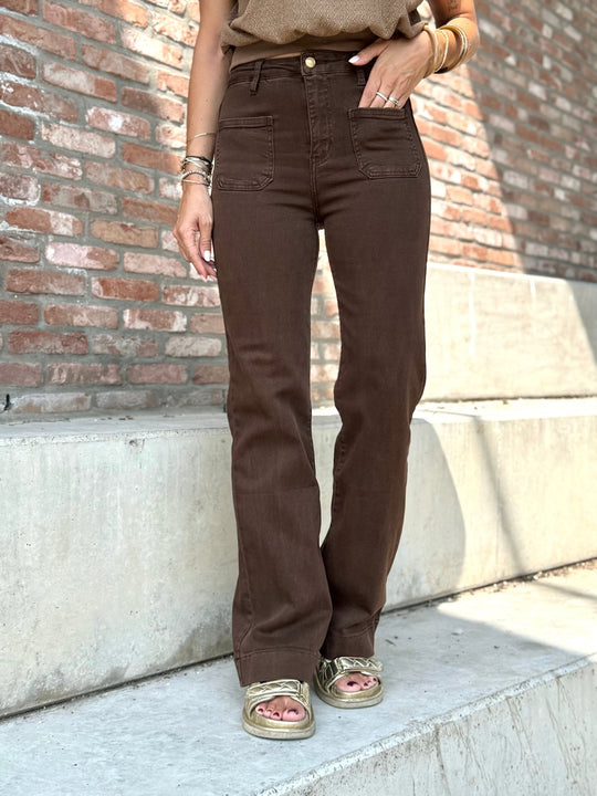 Le jeans Gloria marron - Gualap