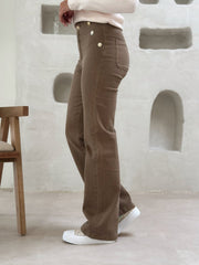 Le jeans Natanya taupe - Gualap