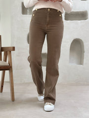 Le jeans Natanya taupe - Gualap