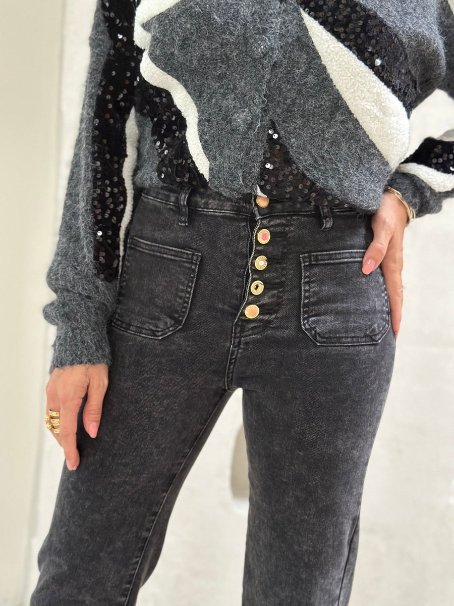 Le jeans Romane gris - Gualap