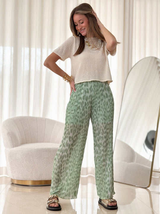 Le pantalon Cristina vert - Gualap