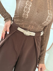 Le pantalon Ernestine marron - Gualap