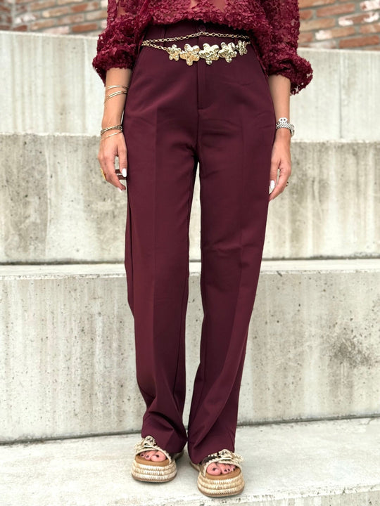 Le pantalon Gaelle bordeaux - Gualap