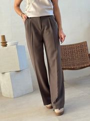Le pantalon Mallaury marron - Gualap