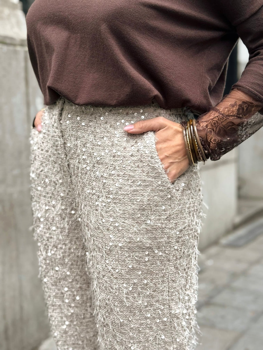 Le pantalon Ninon beige - Gualap