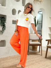 Le pantalon Raffaela orange - Gualap