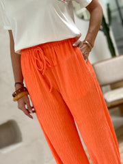 Le pantalon Raffaela orange - Gualap