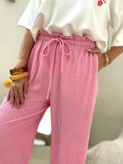 Le pantalon Raffaela rose - Gualap