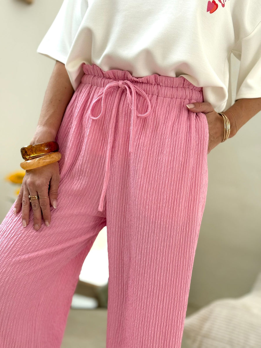 Le pantalon Raffaela rose - Gualap